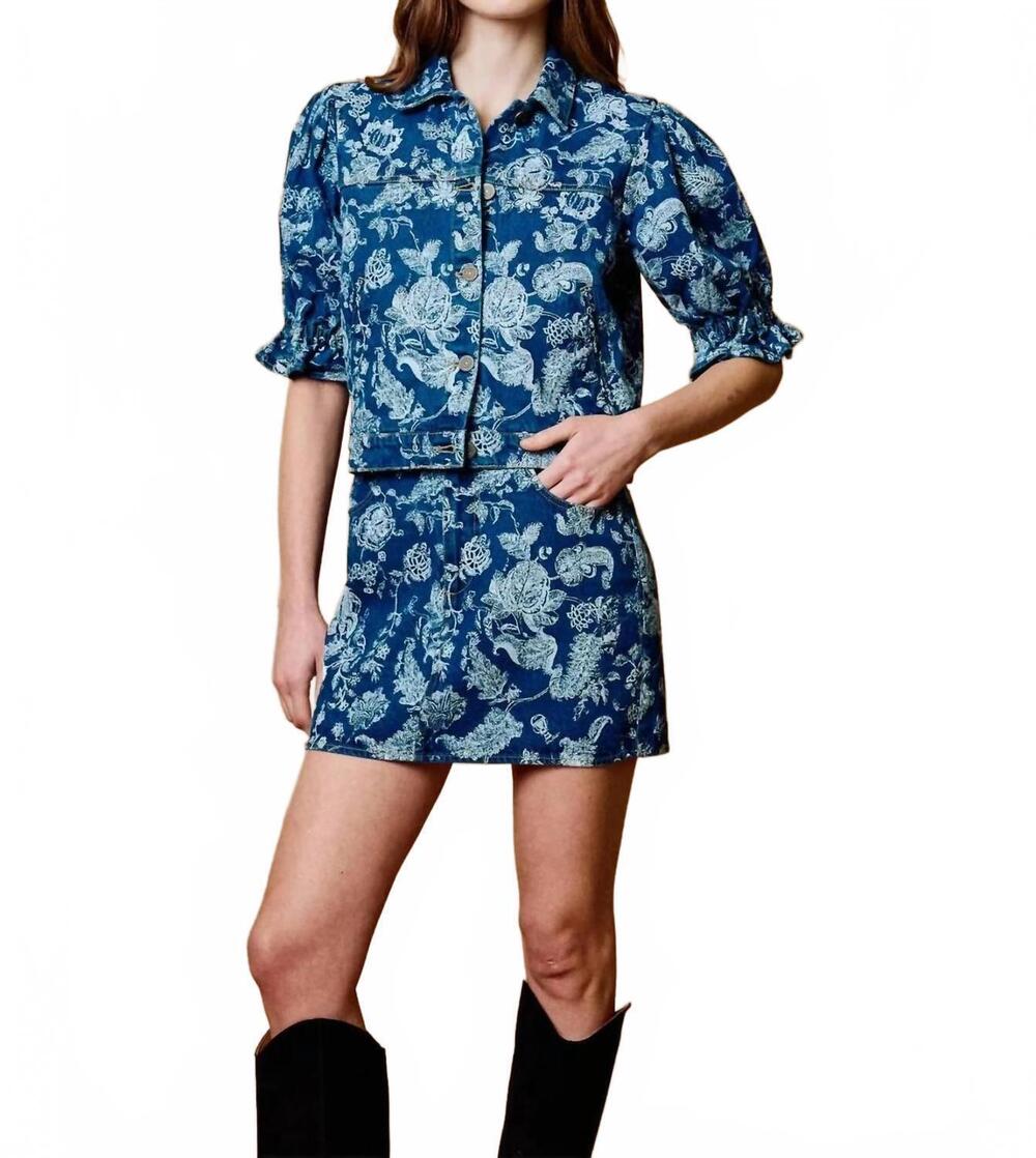 NEW CLEOBELLA stevie mini skirt in blue